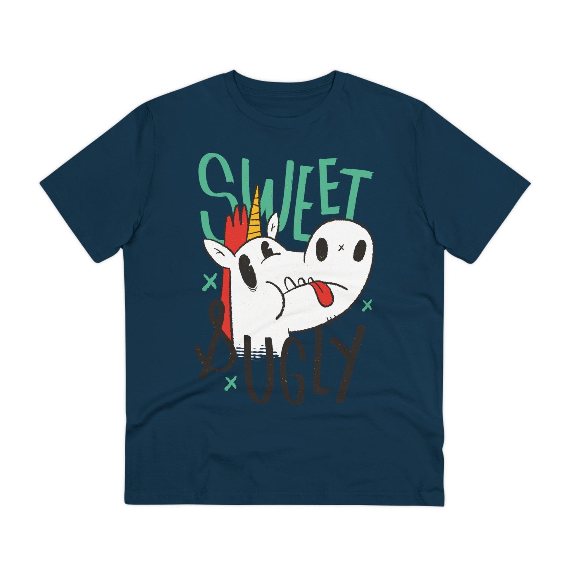 Printify T-Shirt French Navy / 2XS Sweet & Ugly Unicorn - Unicorn World - Front Design