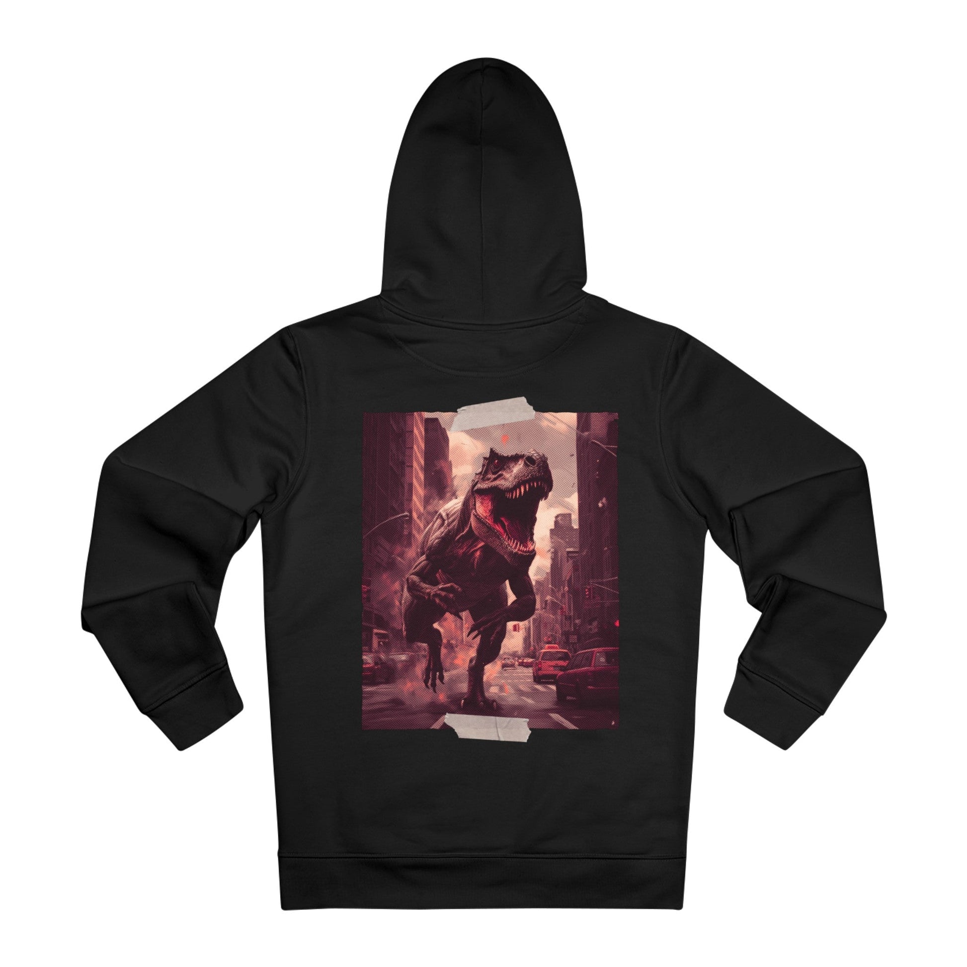 Printify Hoodie Black / 2XL T-Rex Action - Streetwear - Reality Check - Hoodie - Back Design