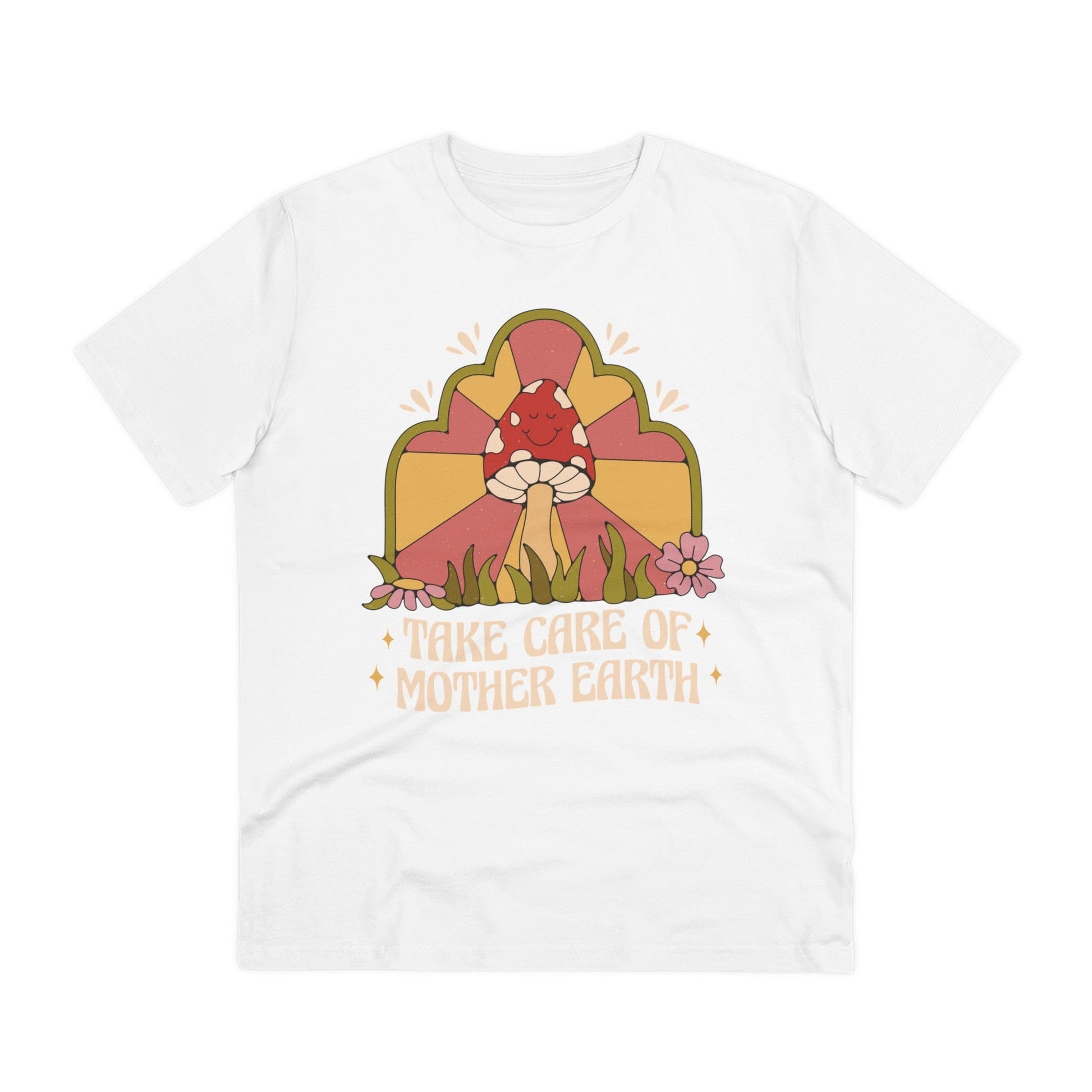 Printify T-Shirt White / 2XS Take care of Mother earth - Hippie Retro - Front Design