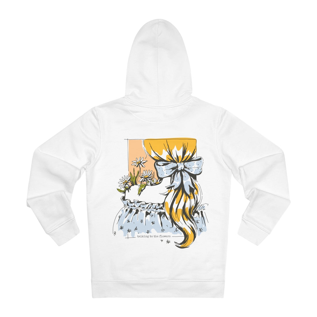 Printify Hoodie White / S Talking to the flowers - Cottagecore Lifestyle - Hoodie - Back Design