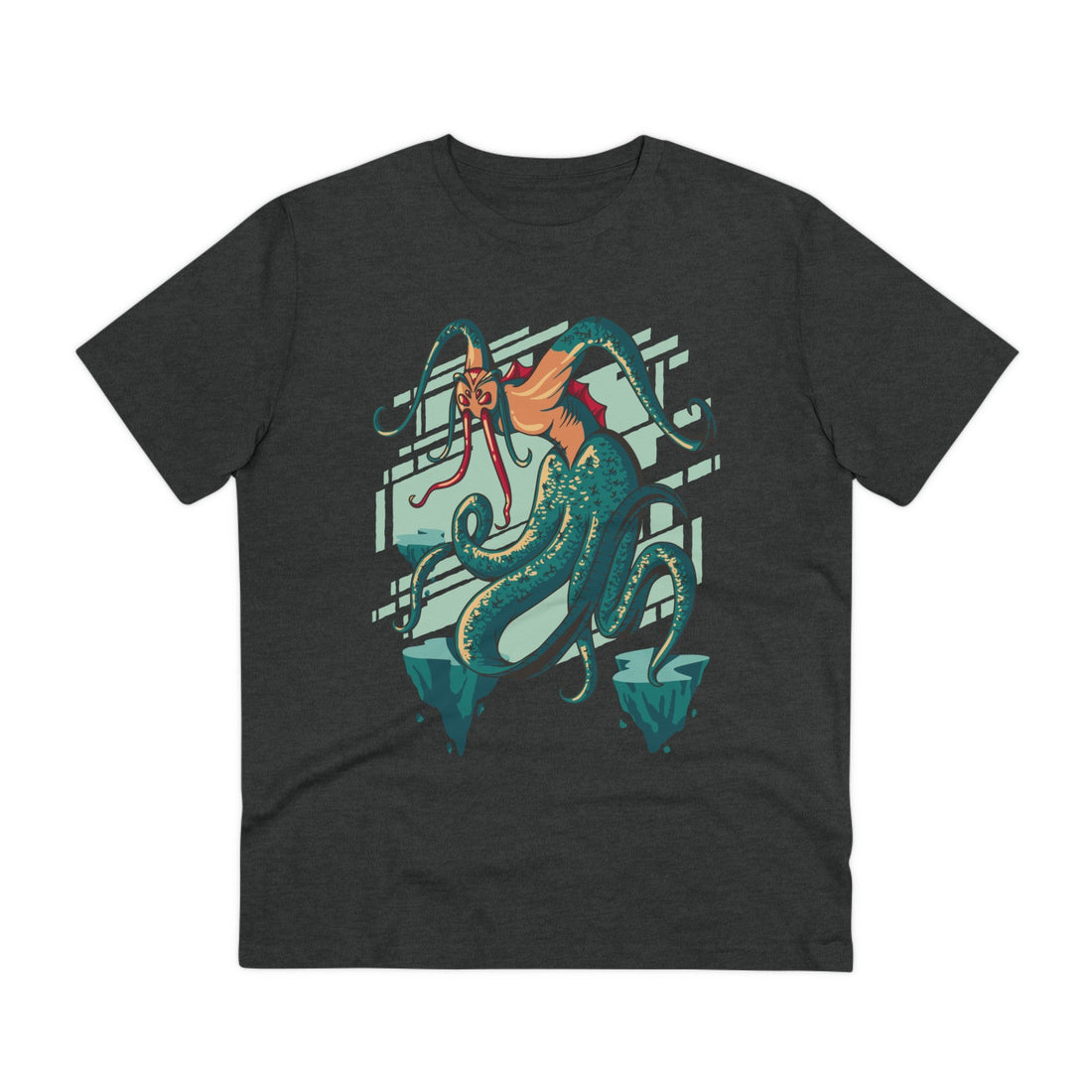 Printify T-Shirt Dark Heather Grey / 2XS Tentacles - Nightmare Monsters - Front Design