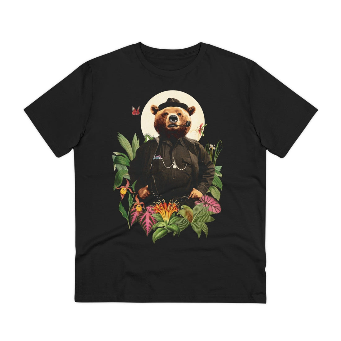 Printify T-Shirt Black / 2XS The Bear - Animal Human - Front Design