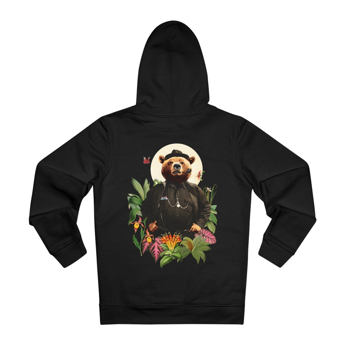 Printify Hoodie Black / M The Bear - Animal Human - Hoodie - Back Design
