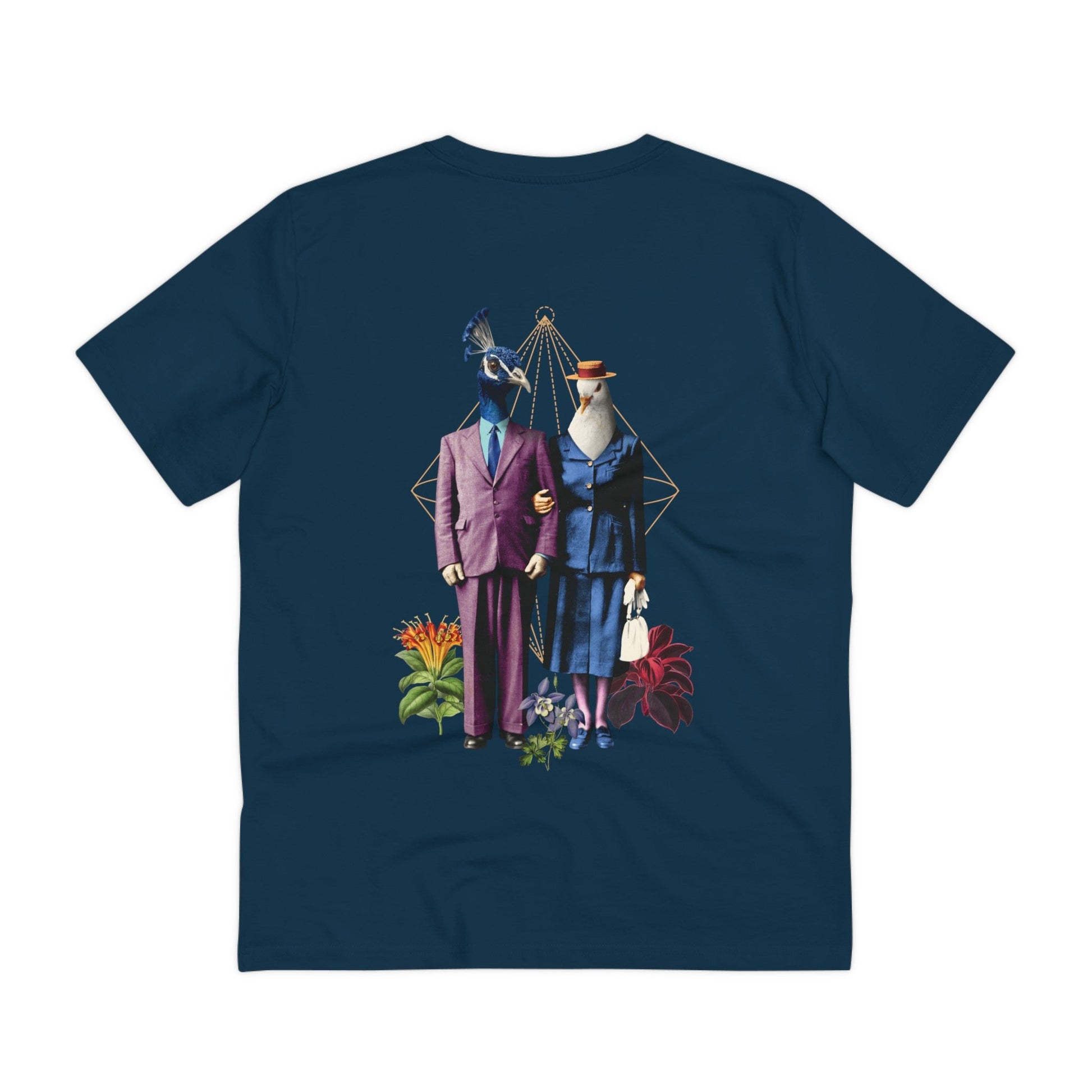 Printify T-Shirt French Navy / 2XS The Bird Couple - Animal Human - Back Design