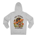 Printify Hoodie Heather Grey / S The Journey is inward - Vintage Motivational Quotes - Hoodie - Back Design