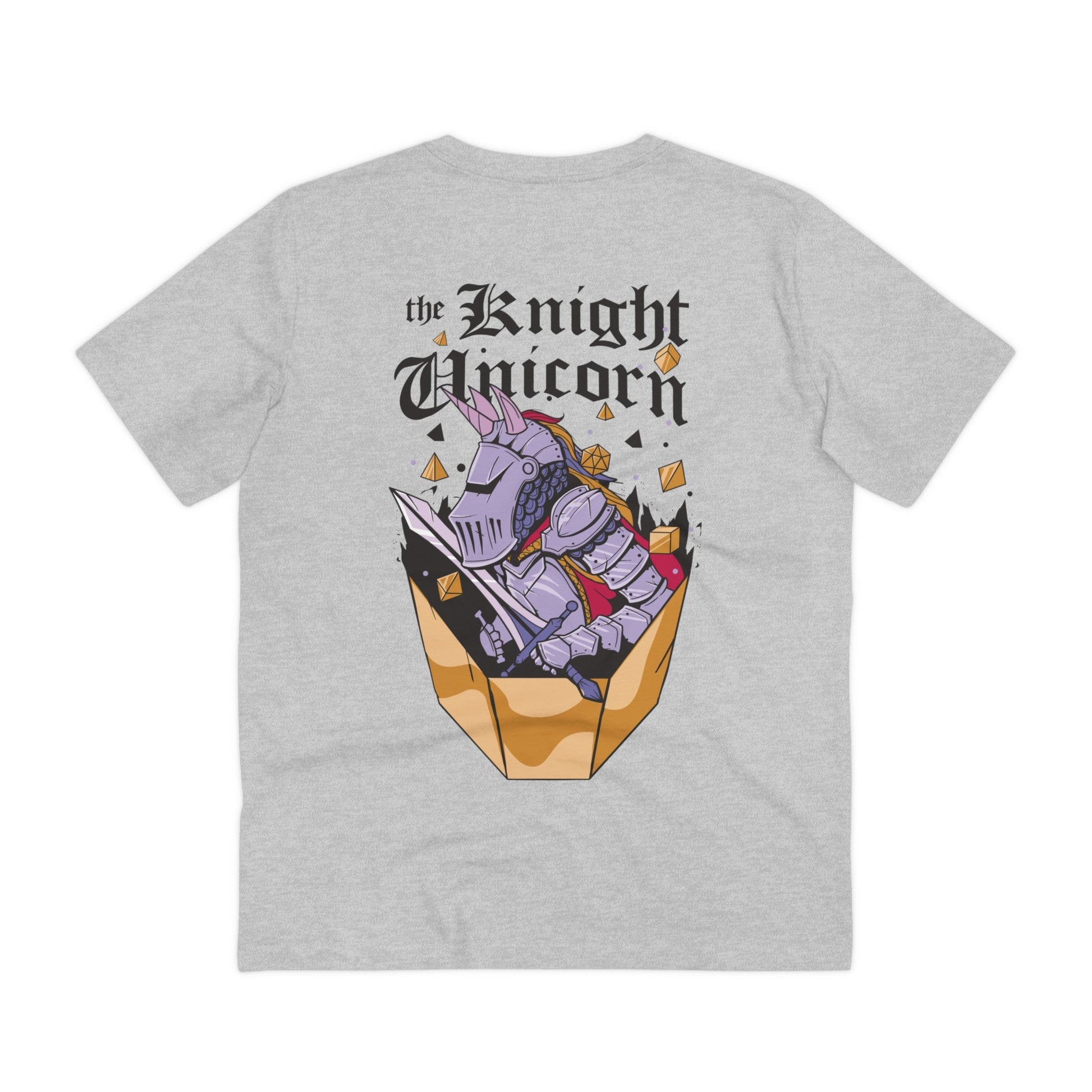Printify T-Shirt Heather Grey / 2XS The Knight Unicorn - Unicorn World - Back Design
