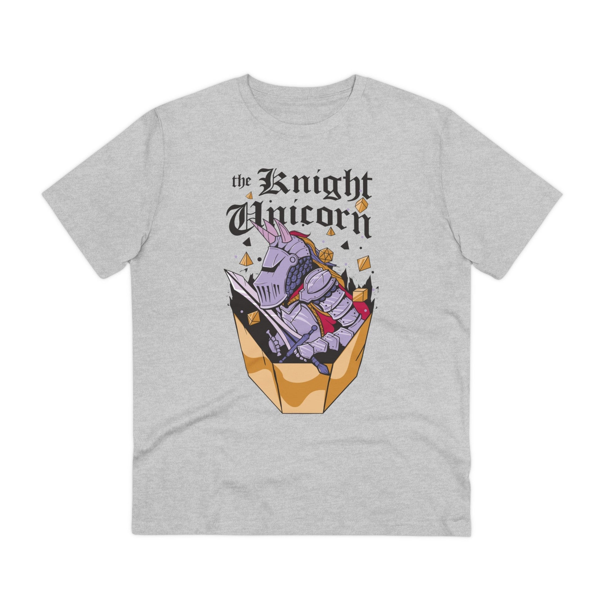 Printify T-Shirt Heather Grey / 2XS The Knight Unicorn - Unicorn World - Front Design