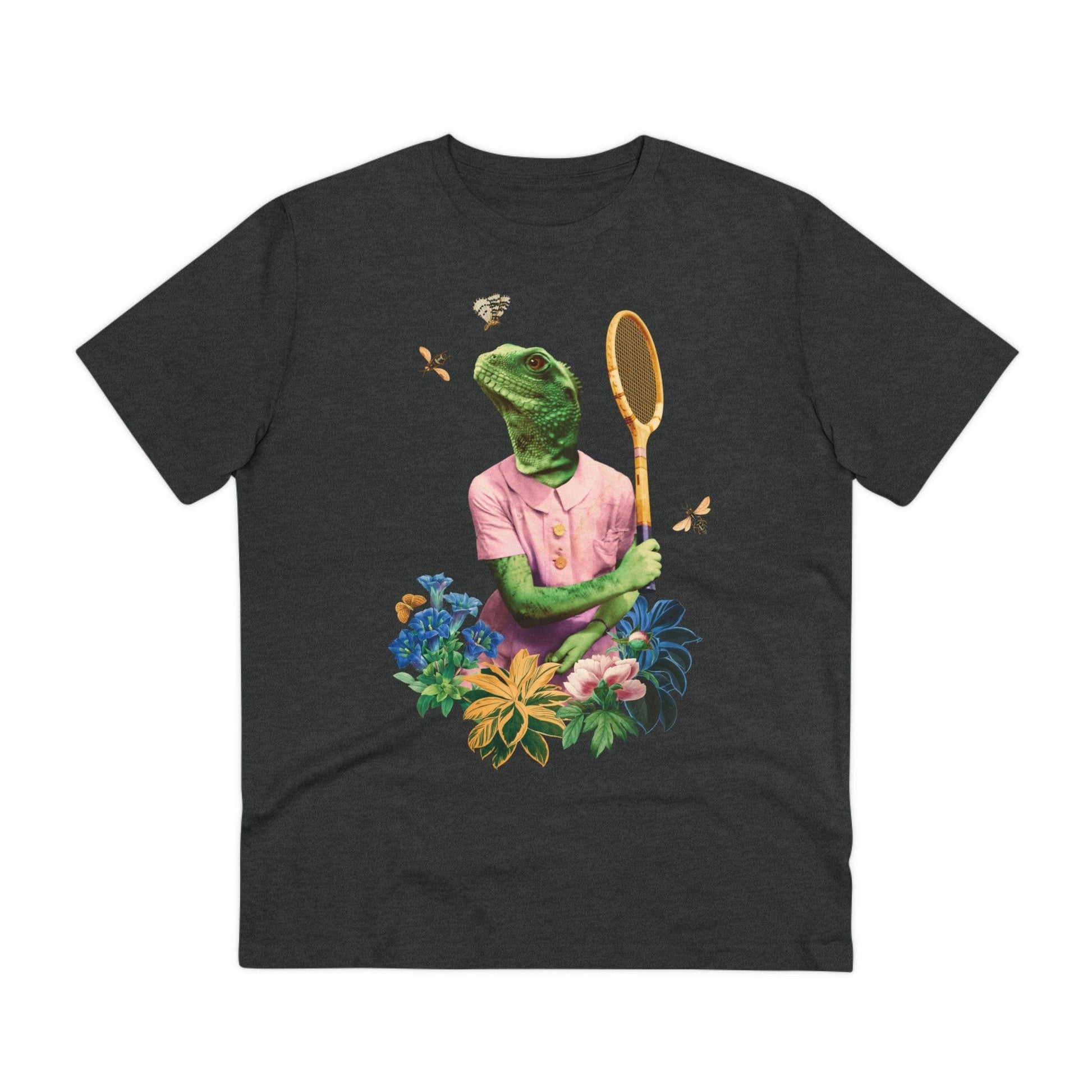 Printify T-Shirt Dark Heather Grey / 2XS The Lizzard - Animal Human - Front Design