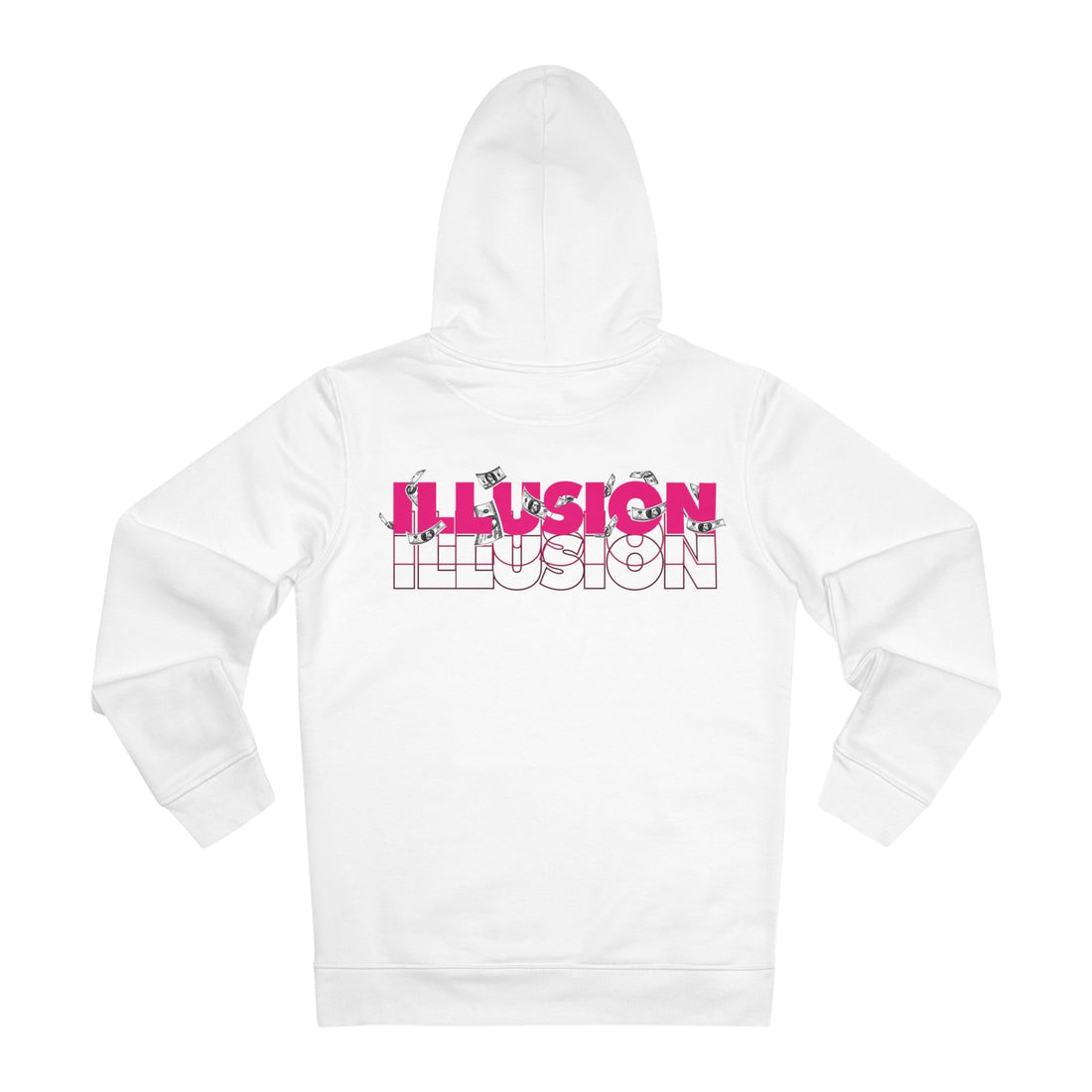 Printify Hoodie White / S The Money Illusion - Streetwear - Joker - Hoodie - Back Design