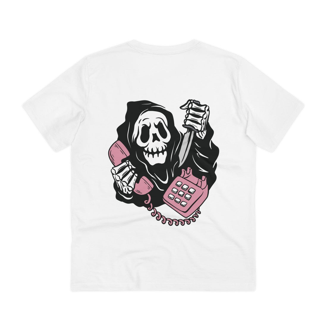 Printify T-Shirt White / 2XS The Scream call - Film Parodie - Back Design