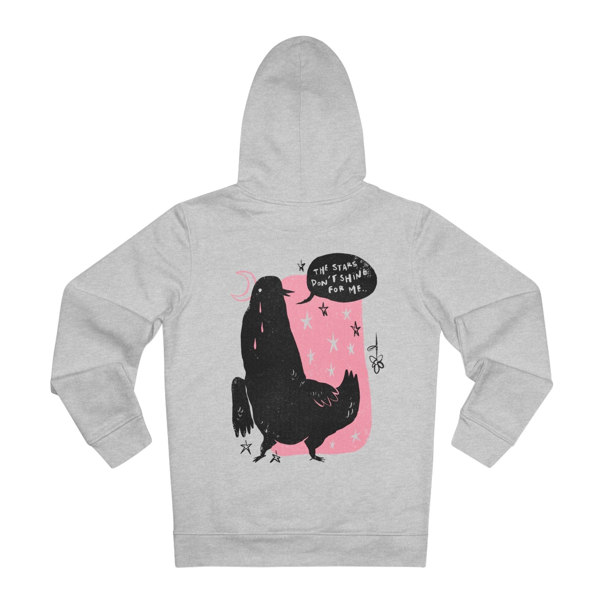 Printify Hoodie Heather Grey / S The Stars don´t shine for me - Moody Birds - Hoodie - Back Design