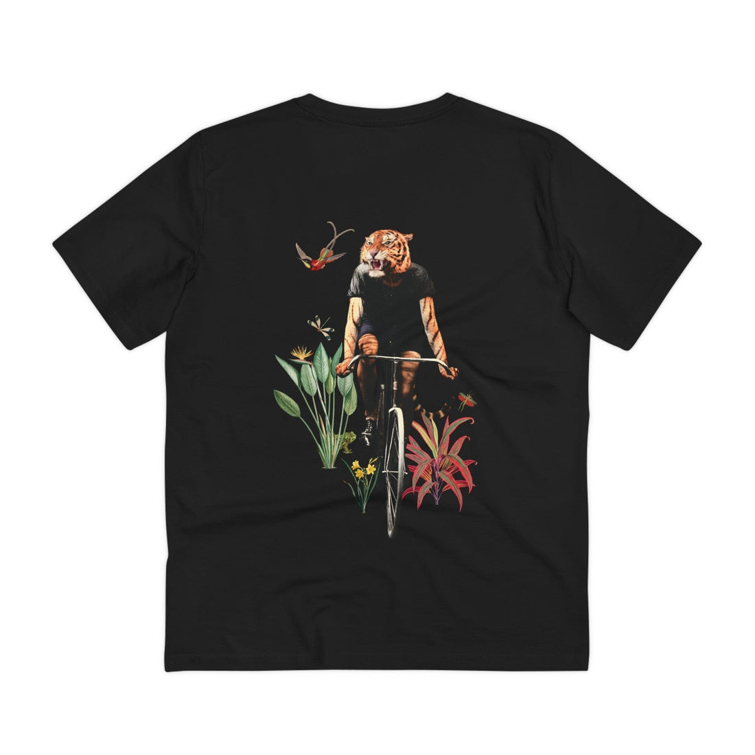 Printify T-Shirt Black / 2XS The Tiger - Animal Human - Back Design