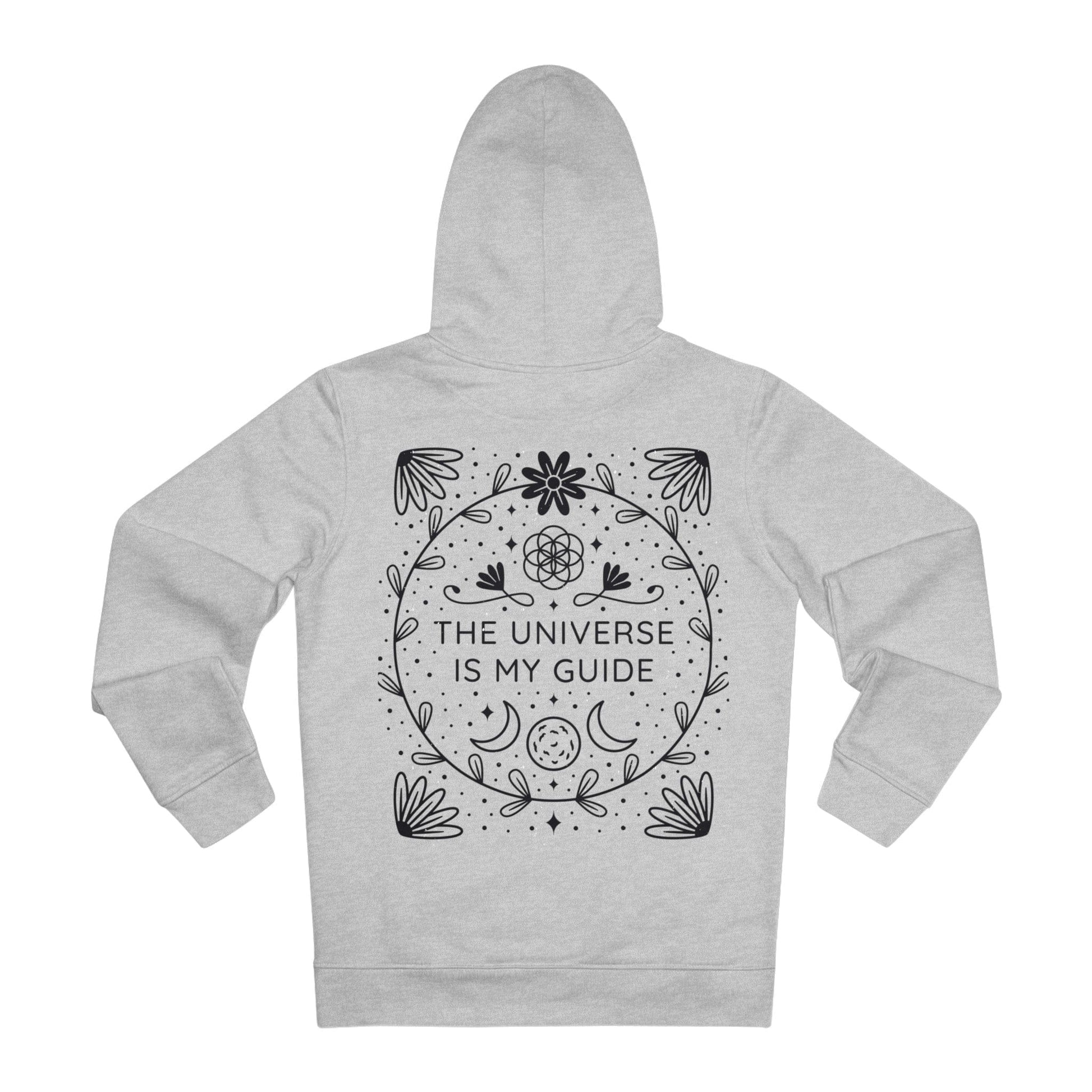 Printify Hoodie Heather Grey / S The Universe is my Guide - Universe Quotes - Hoodie - Back Design