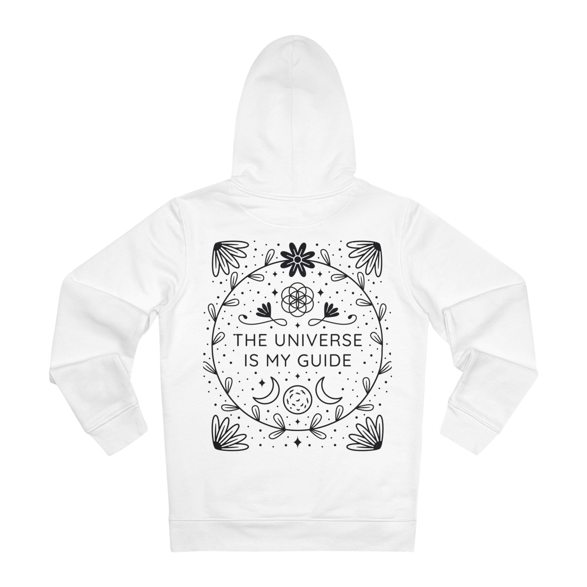 Printify Hoodie White / S The Universe is my Guide - Universe Quotes - Hoodie - Back Design