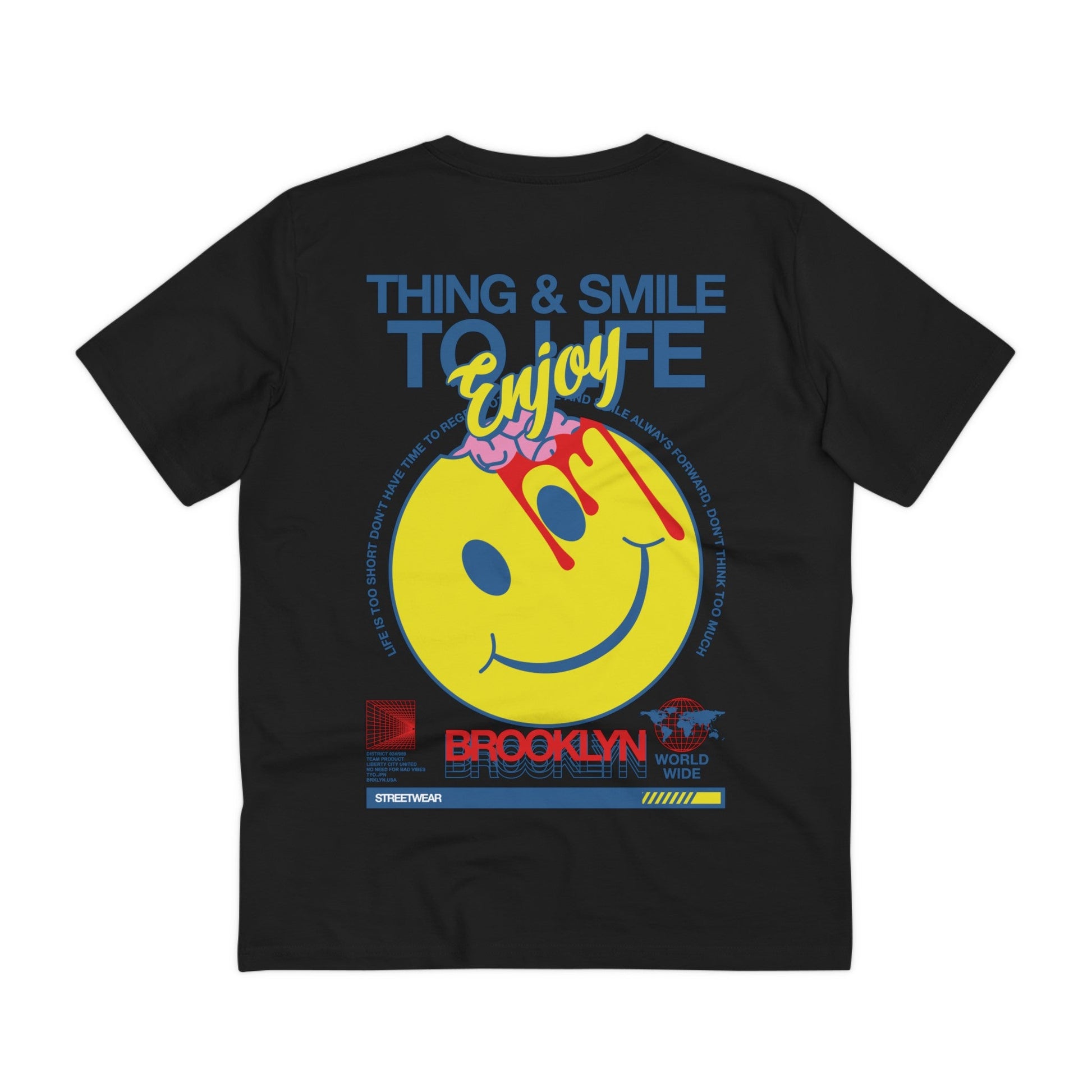 Printify T-Shirt Black / 2XS Thing and Smile to Life - Streetwear - Joker - Back Design