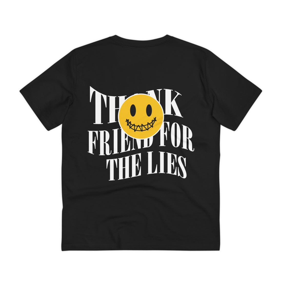 Printify T-Shirt Black / 2XS Think friend for the Lies - Streetwear - Joker - Back Design