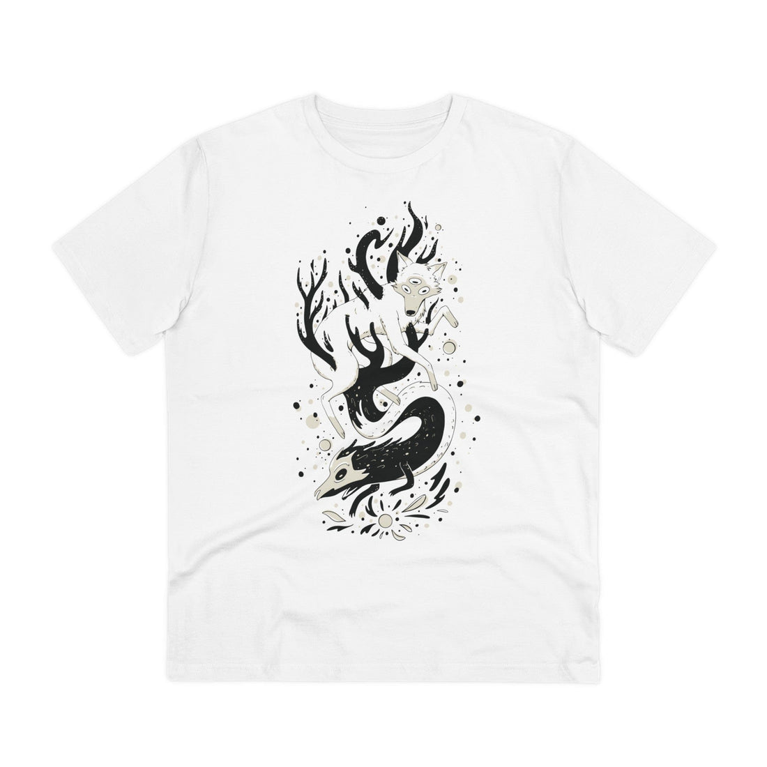 Printify T-Shirt White / 2XS Three Eyed Wolf - Magical Wolf - Front Design