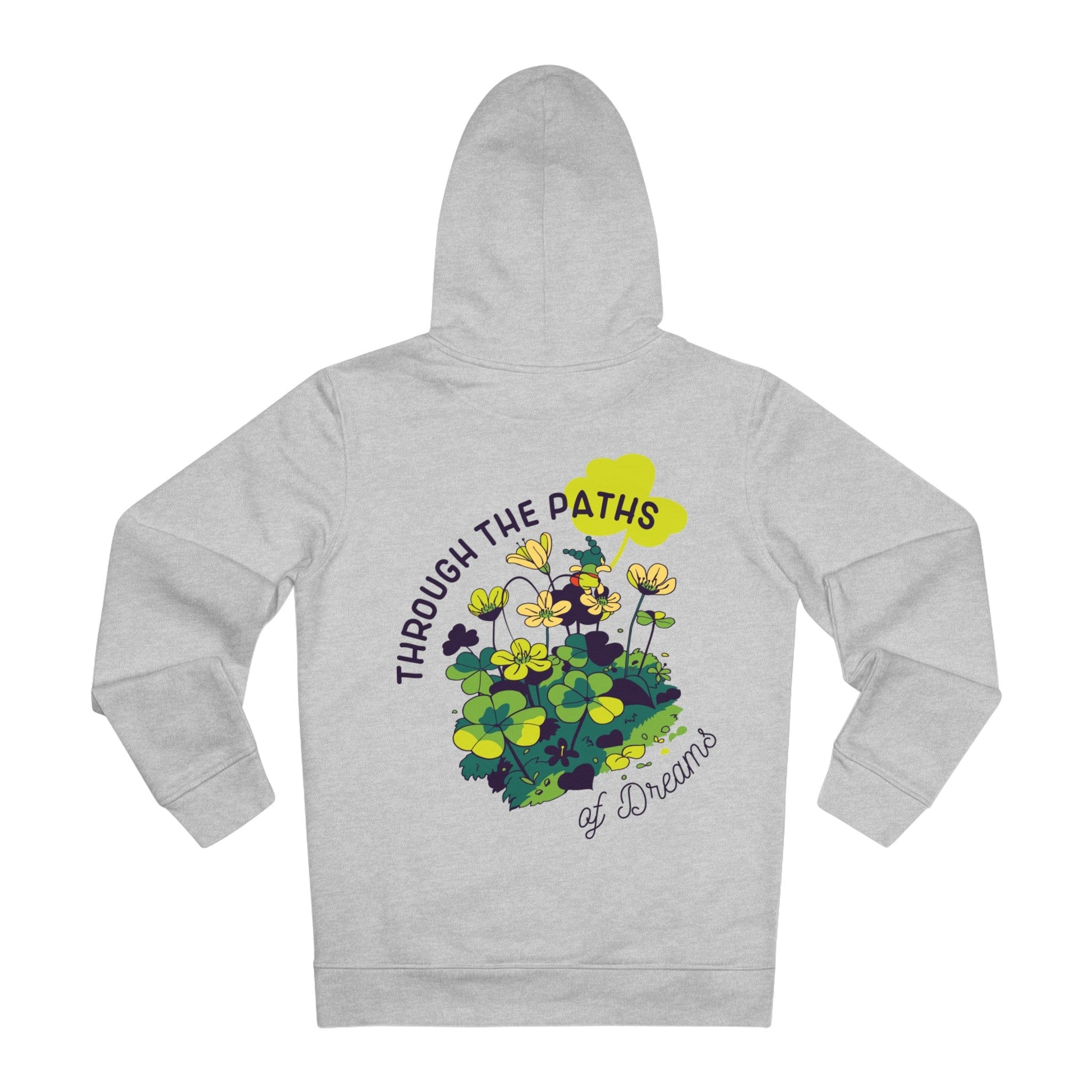 Printify Hoodie Heather Grey / S Through the Paths - Little Botanical - Hoodie - Back Design