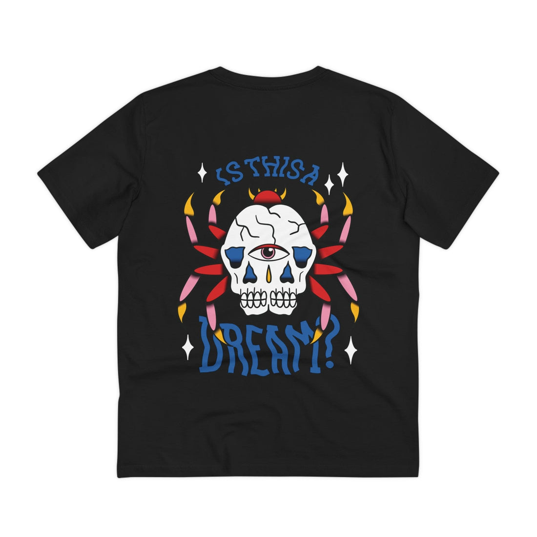 Printify T-Shirt Black / 2XS Trippy Spider Skull - Trippy Tattoo - Back Design
