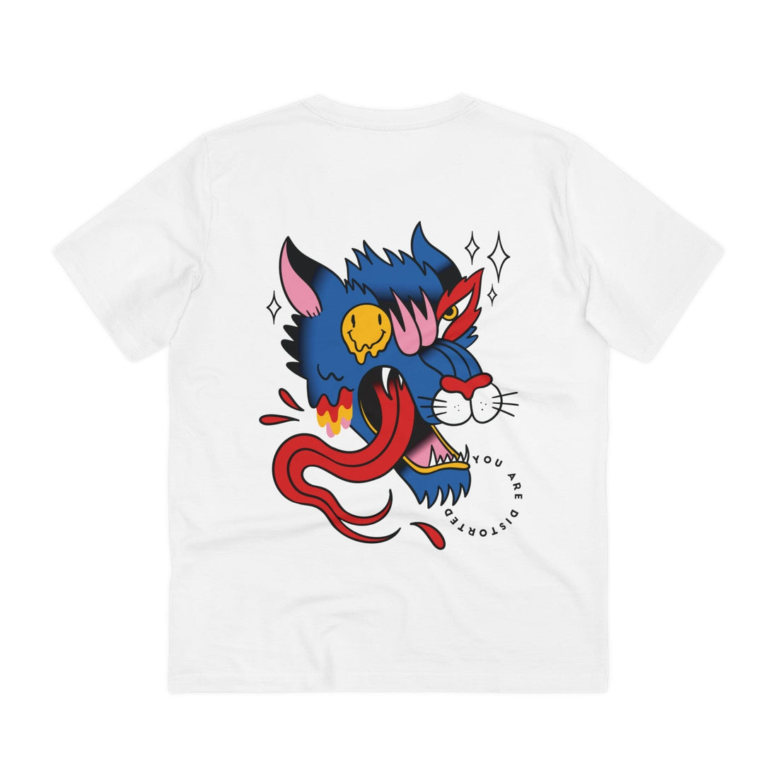 Printify T-Shirt White / 2XS Trippy Wolf - Trippy Tattoo - Back Design