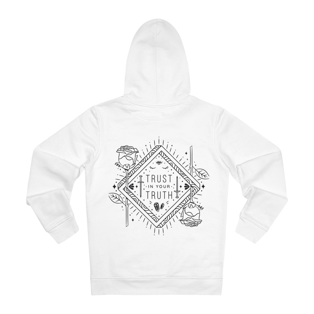 Printify Hoodie White / S Trust in your Truth - Universe Quotes - Hoodie - Back Design