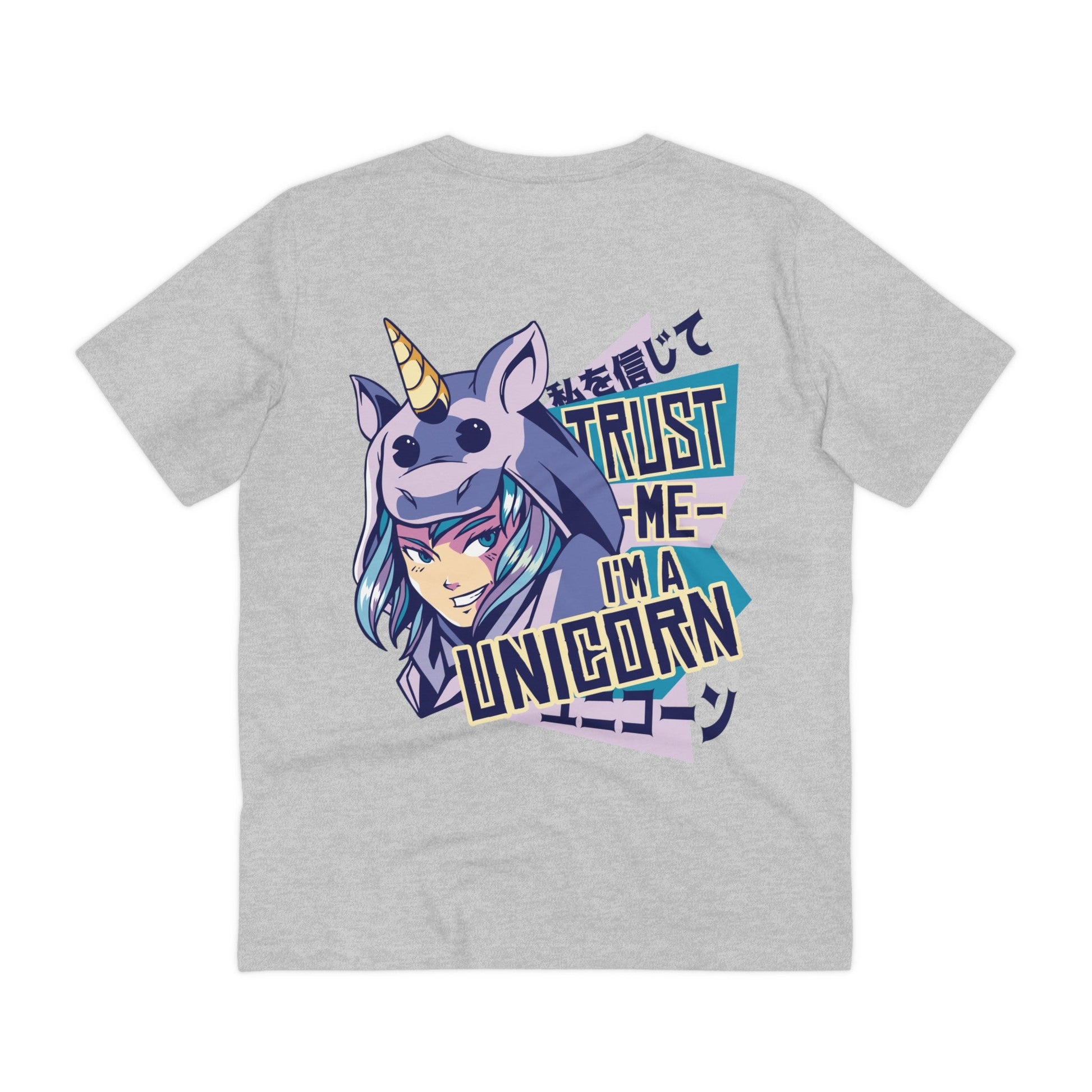 Printify T-Shirt Heather Grey / 2XS Trust me I´m a Unicorn - Unicorn World - Back Design