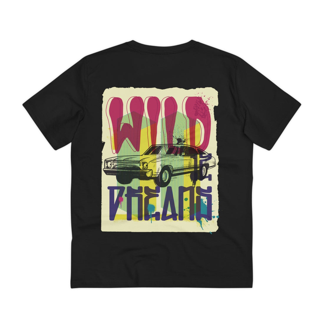 Printify T-Shirt Black / 2XS Tuning Car Wild Dreams - Urban Graffiti - Back Design
