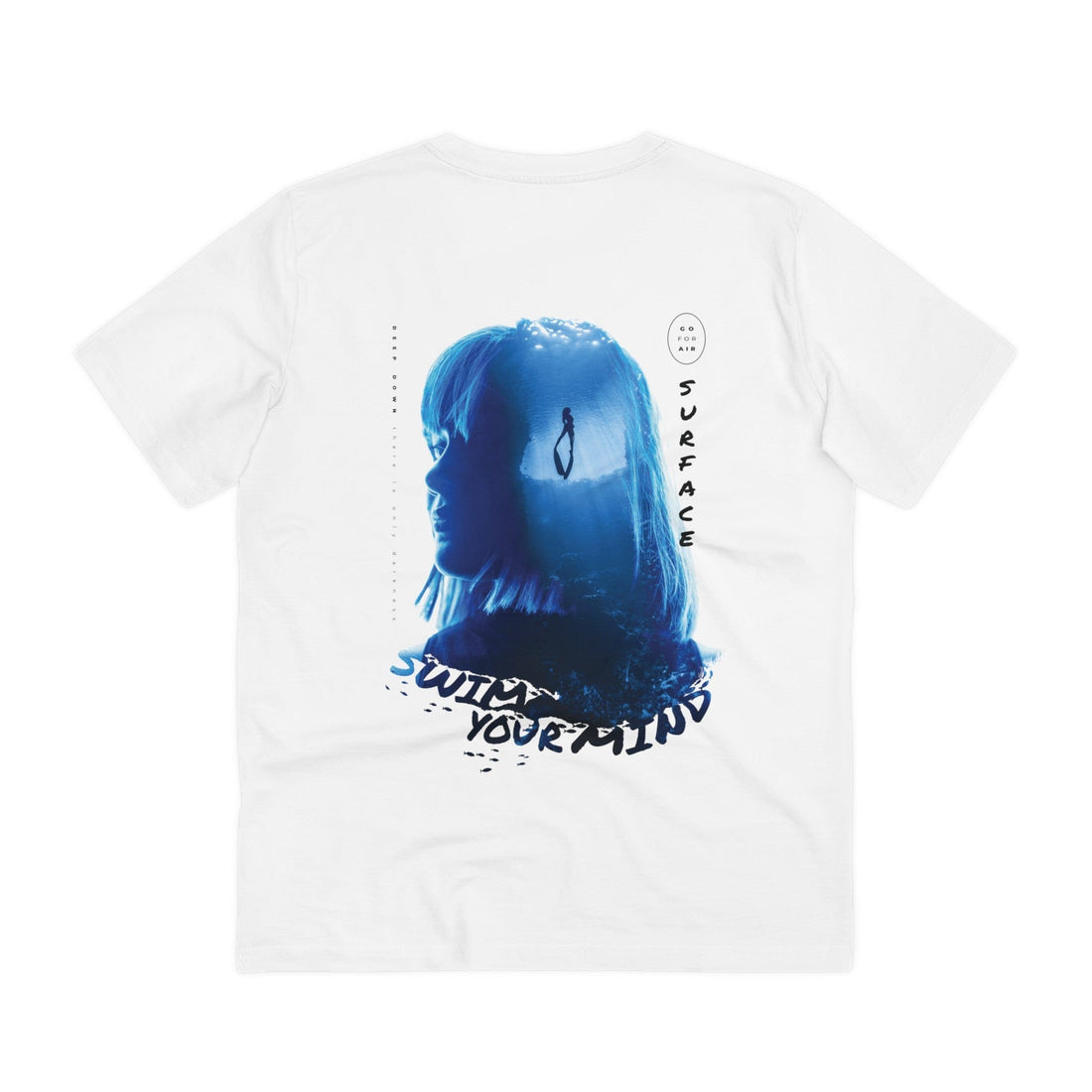 Printify T-Shirt White / 2XS Underwater swim your mind - Exposure Streetwear - Back Design