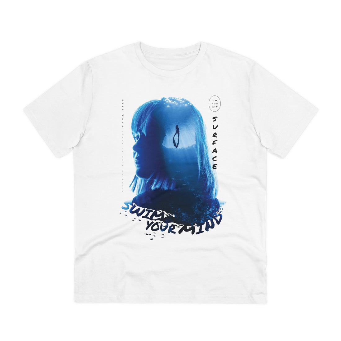 Printify T-Shirt White / 2XS Underwater swim your mind - Exposure Streetwear - Front Design