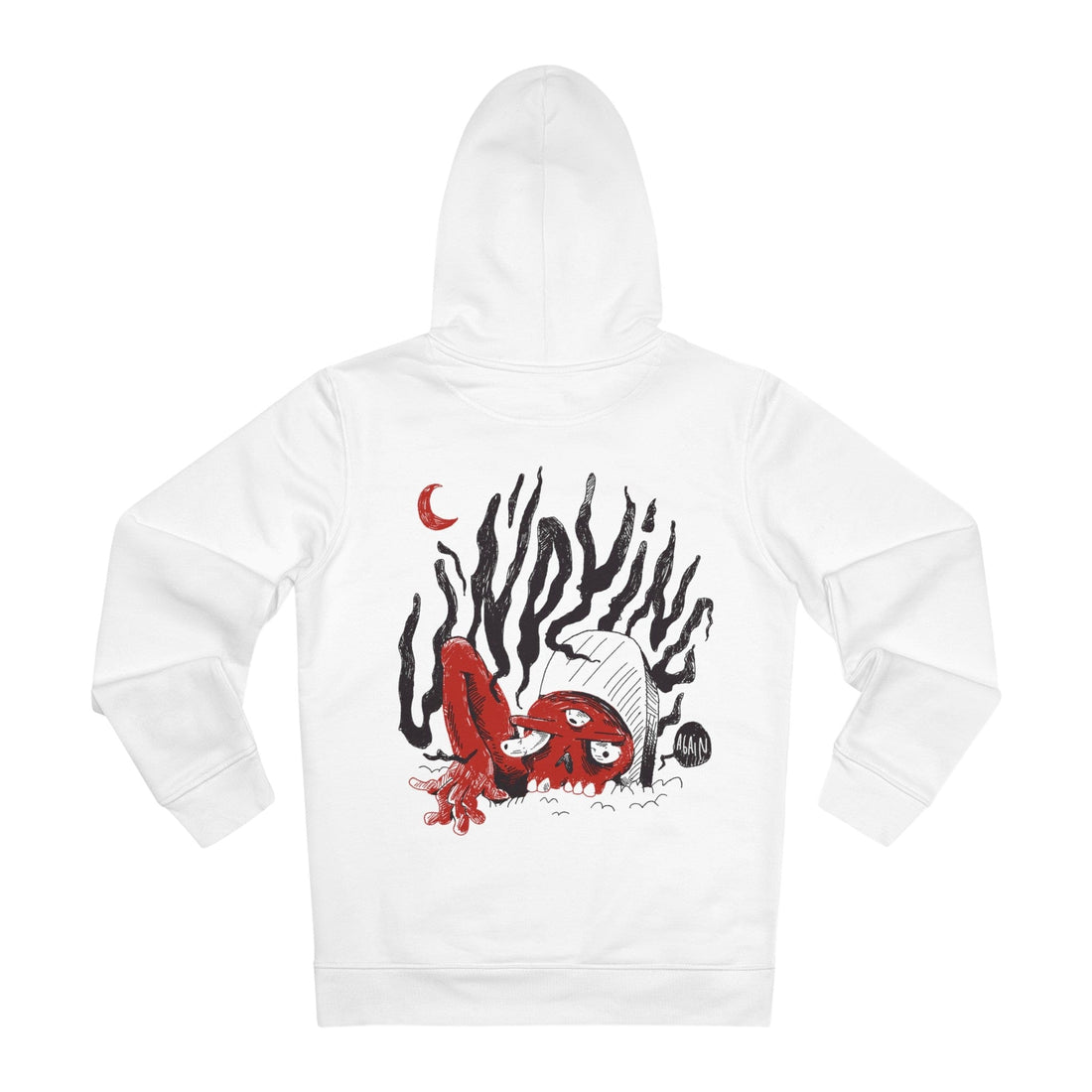 Printify Hoodie White / S Undying - Afterlife Characters Funny - Hoodie - Back Design