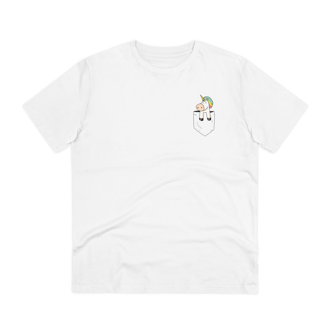 Printify T-Shirt White / 2XS Unicorn - Animals in Pockets - Front Design