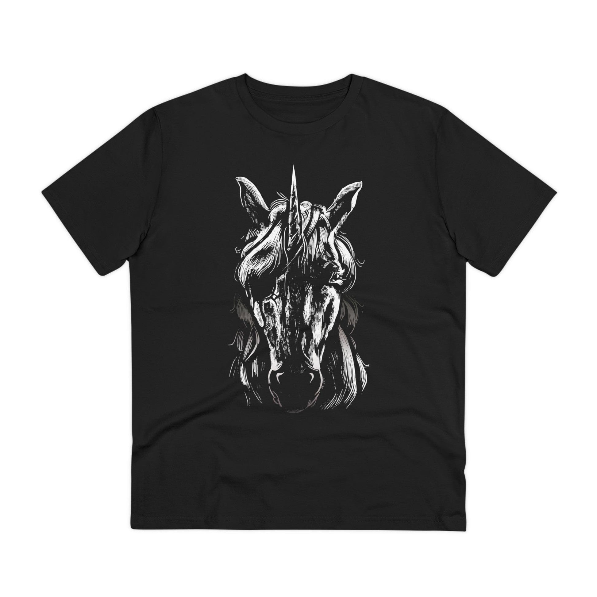 Printify T-Shirt Black / 2XS Unicorn - Animals with Eye Patch - Front Design