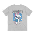 Printify T-Shirt Heather Grey / 2XS Unicorn Coffee - Unicorn World - Back Design