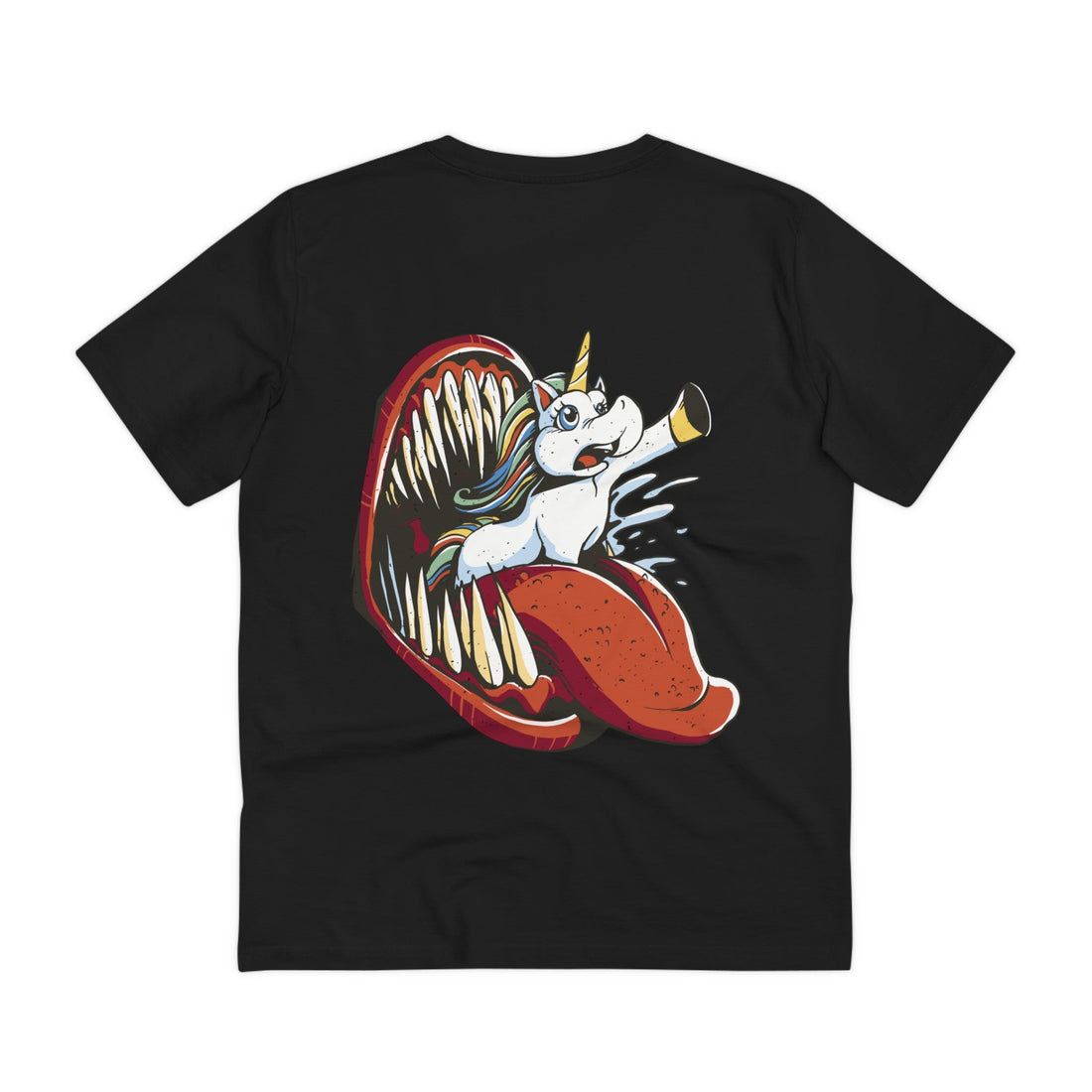 Printify T-Shirt Black / 2XS Unicorn Eater - Unicorn World - Back Design