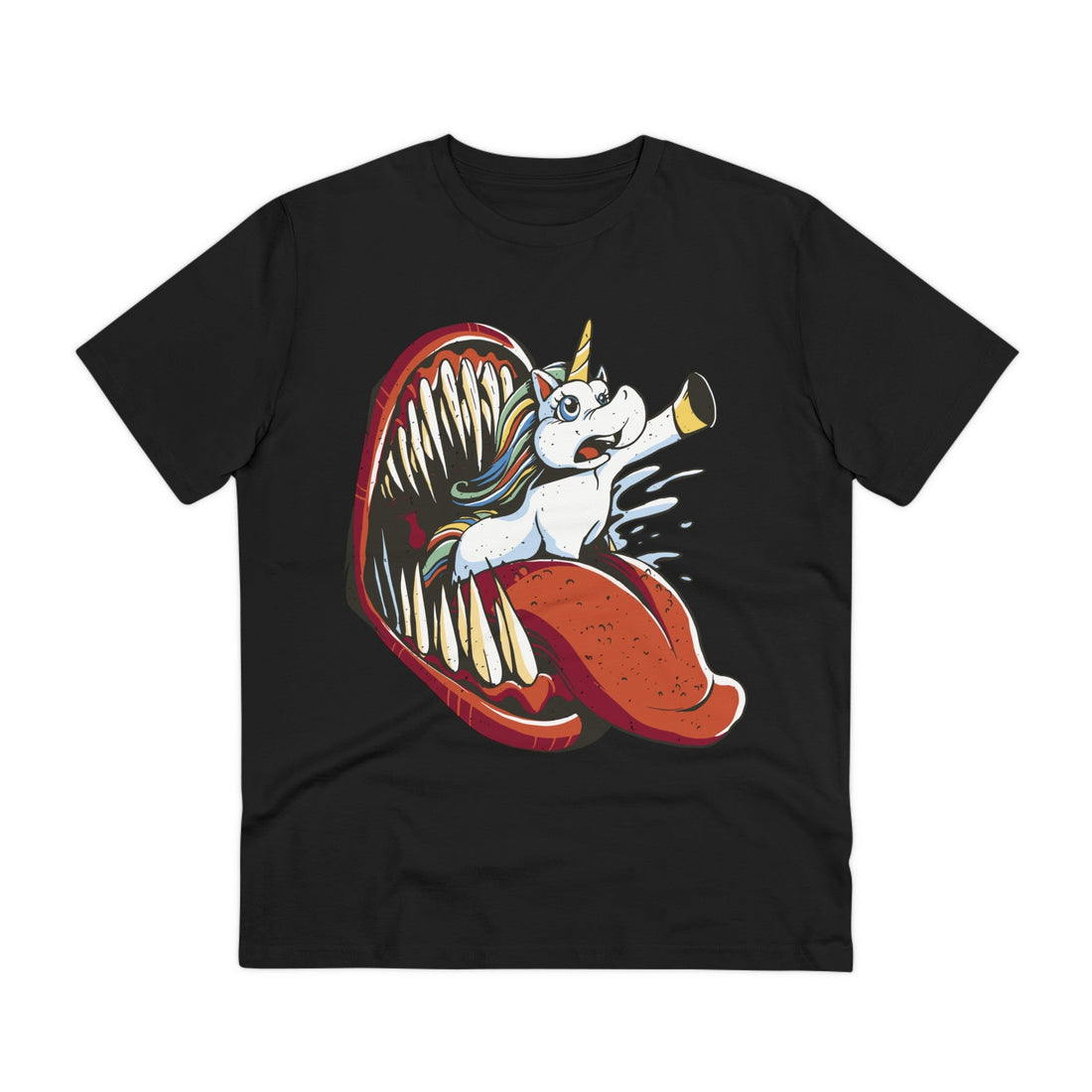 Printify T-Shirt Black / 2XS Unicorn Eater - Unicorn World - Front Design