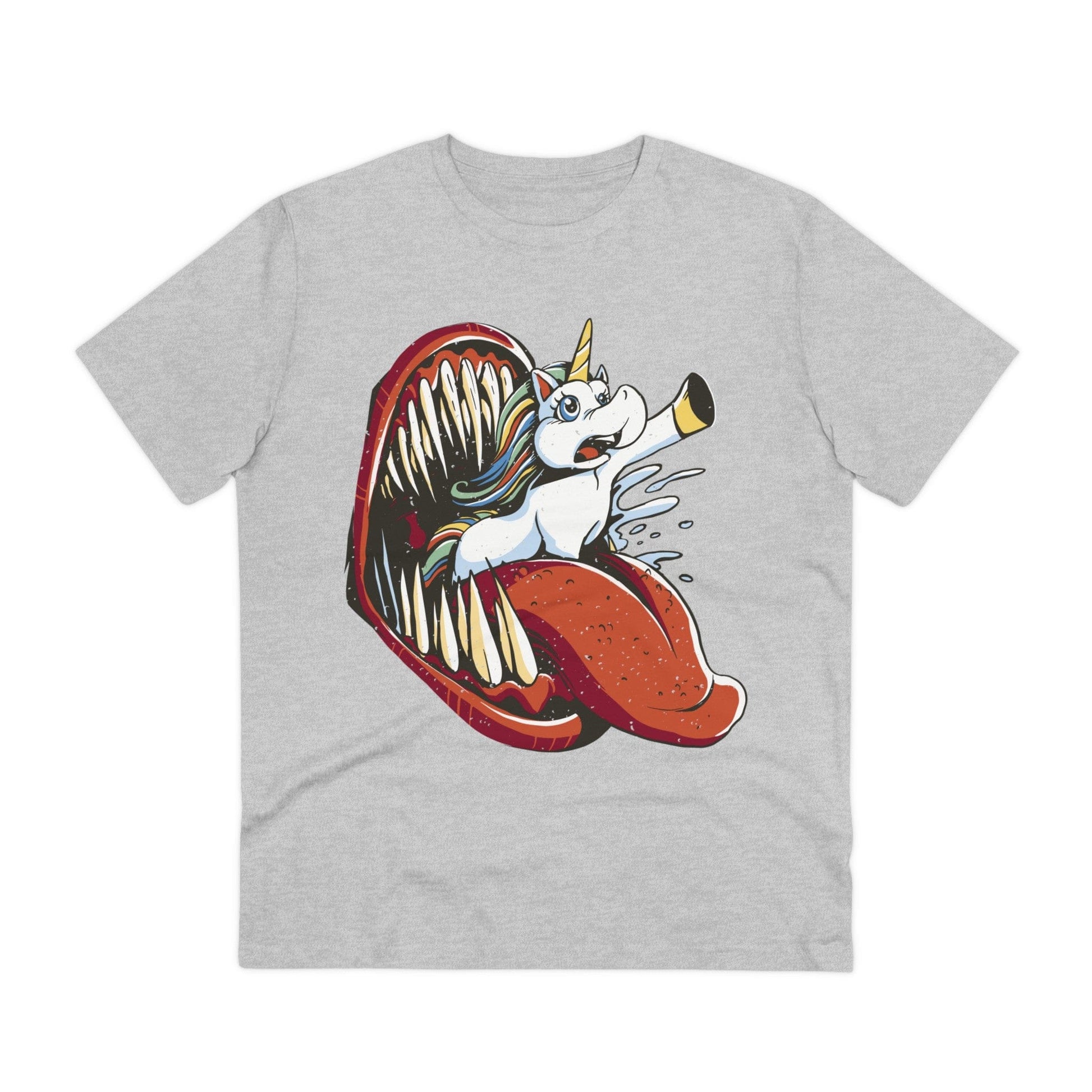 Printify T-Shirt Heather Grey / 2XS Unicorn Eater - Unicorn World - Front Design