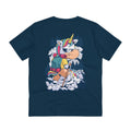 Printify T-Shirt French Navy / 2XS Unicorn pee on Mountain - Unicorn World - Back Design