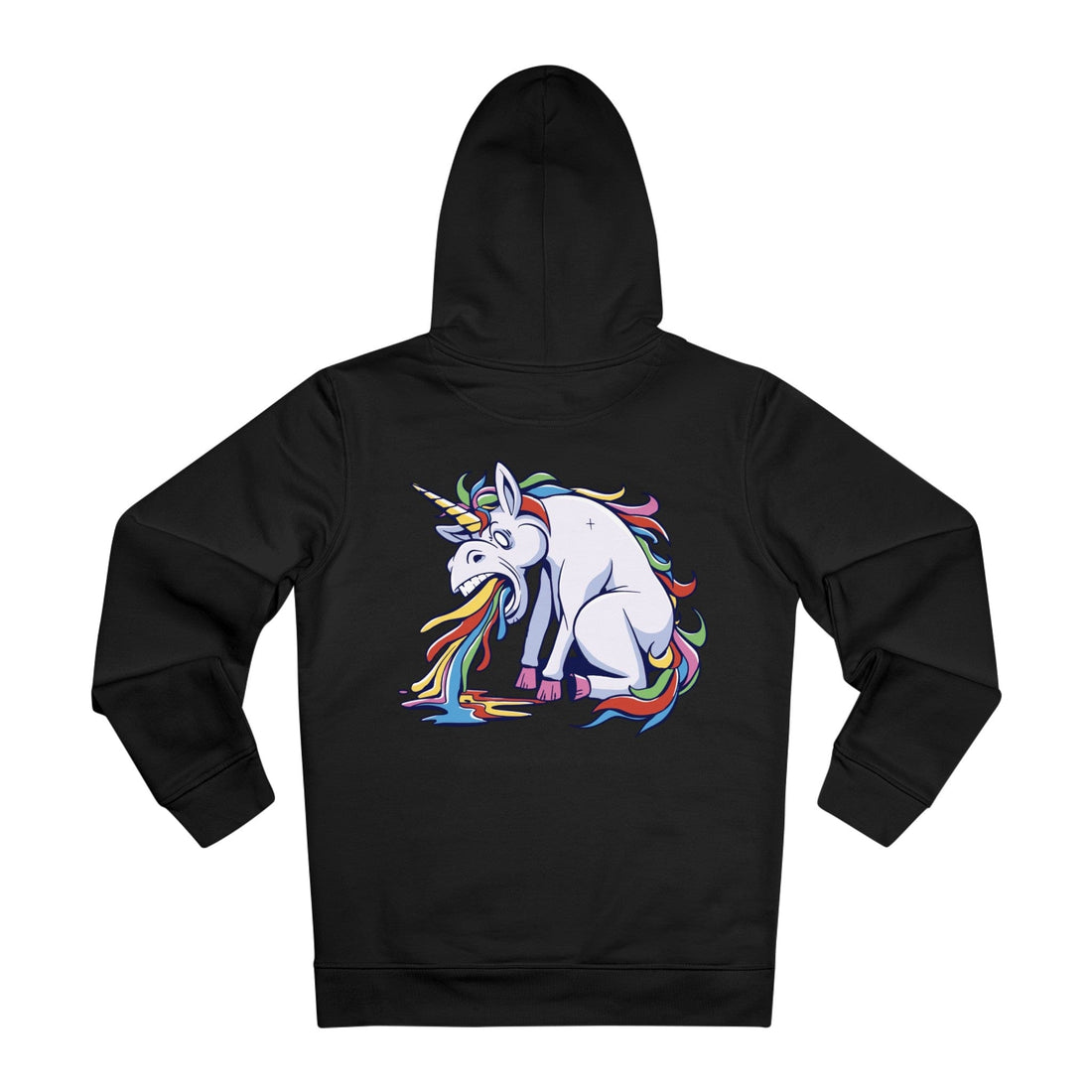 Printify Hoodie Black / 2XL Unicorn Puke - Unicorn World - Hoodie - Back Design