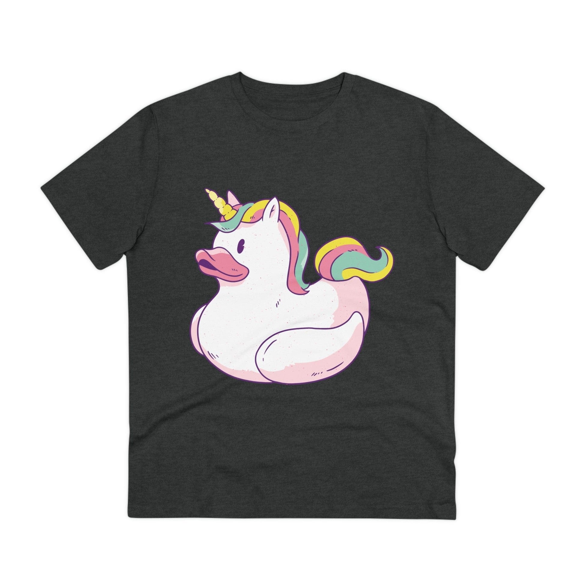 Printify T-Shirt Dark Heather Grey / 2XS Unicorn - Rubber Duck - Front Design