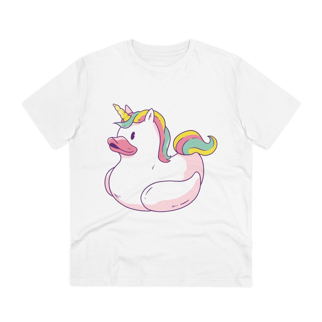 Printify T-Shirt White / 2XS Unicorn - Rubber Duck - Front Design