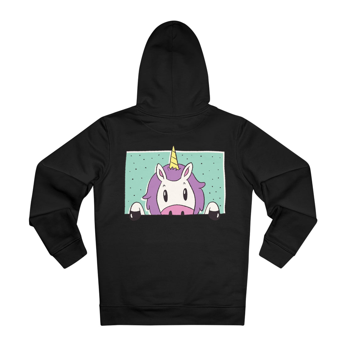 Printify Hoodie Black / 2XL Unicorn Window - Unicorn World - Hoodie - Back Design