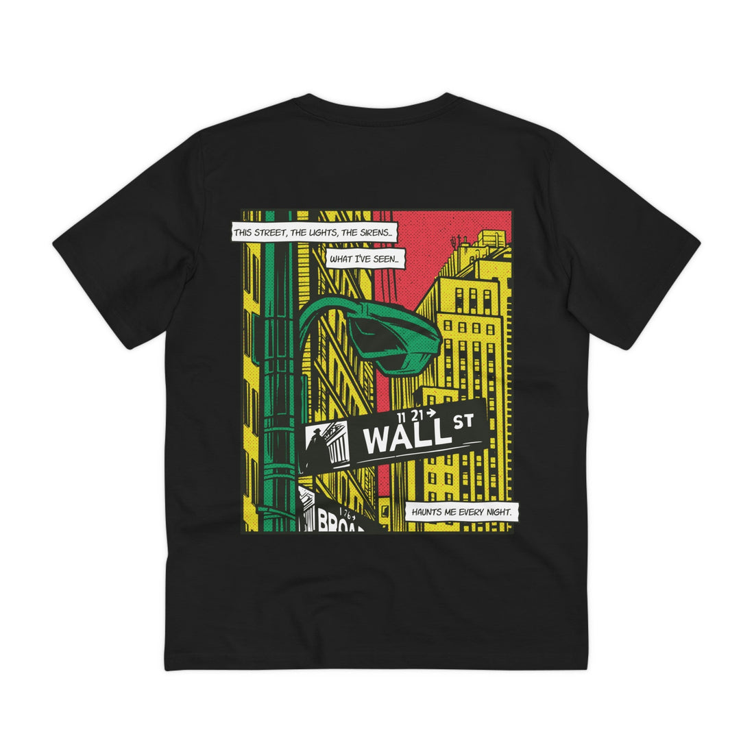 Printify T-Shirt Black / 2XS Urban City - Comic Mafia - Back Design