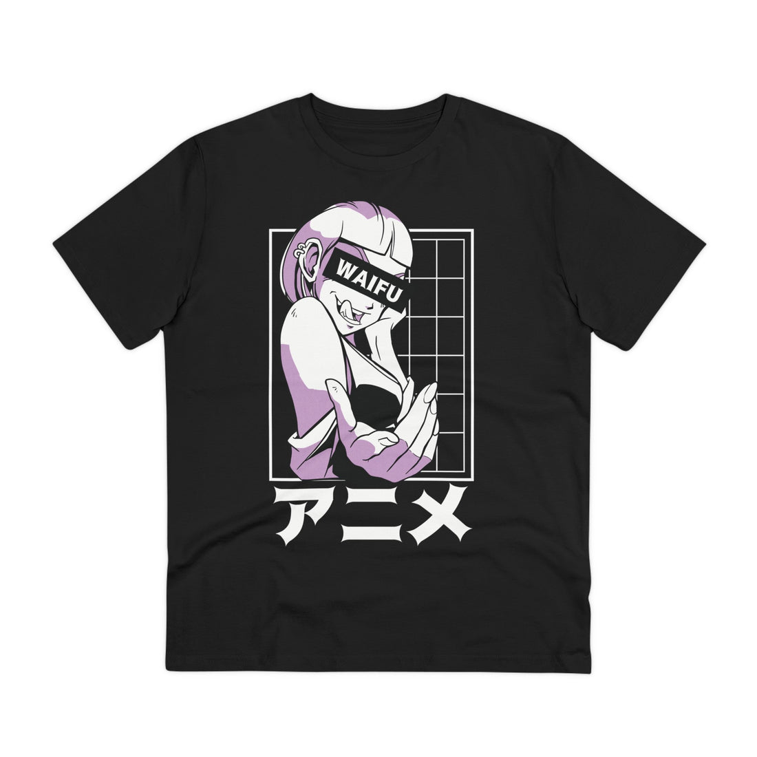 Printify T-Shirt Black / 2XS Waifu Anime Girl - Anime World - Front Design