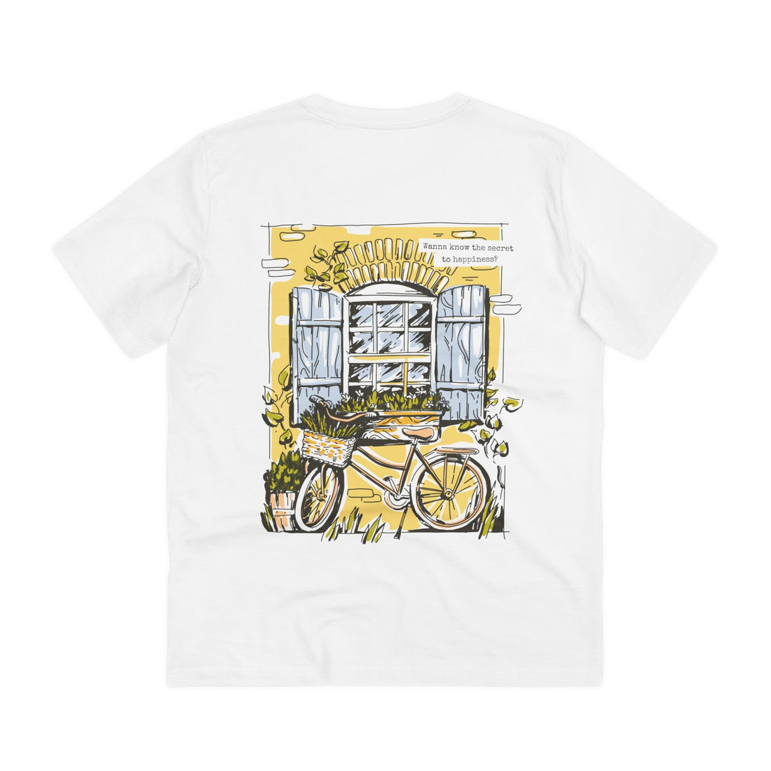 Printify T-Shirt White / 2XS Wanna know the secret to happiness - Cottagecore Lifestyle - Back Design