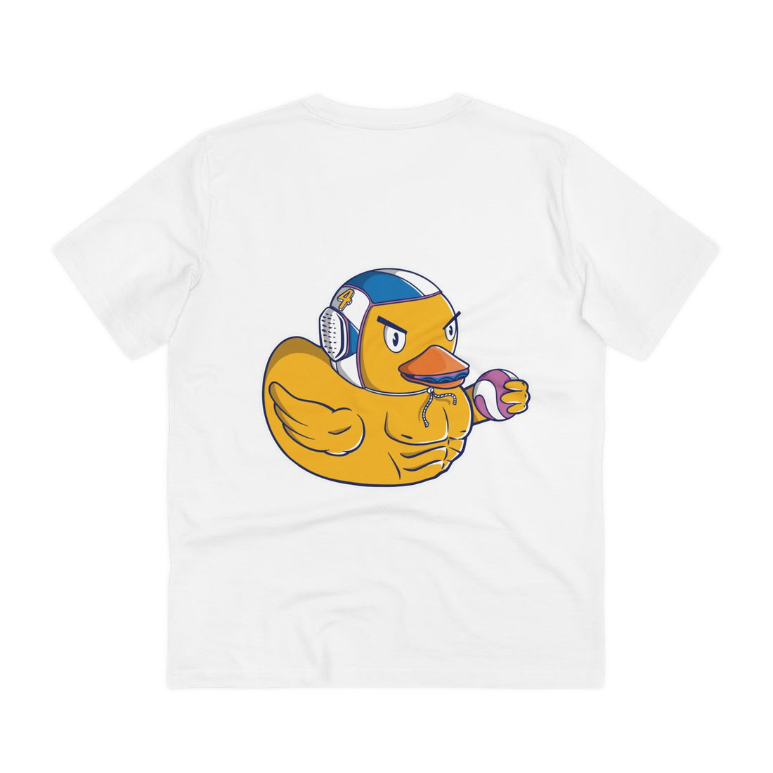Printify T-Shirt White / 2XS Water Polo swimmer - Rubber Duck - Back Design