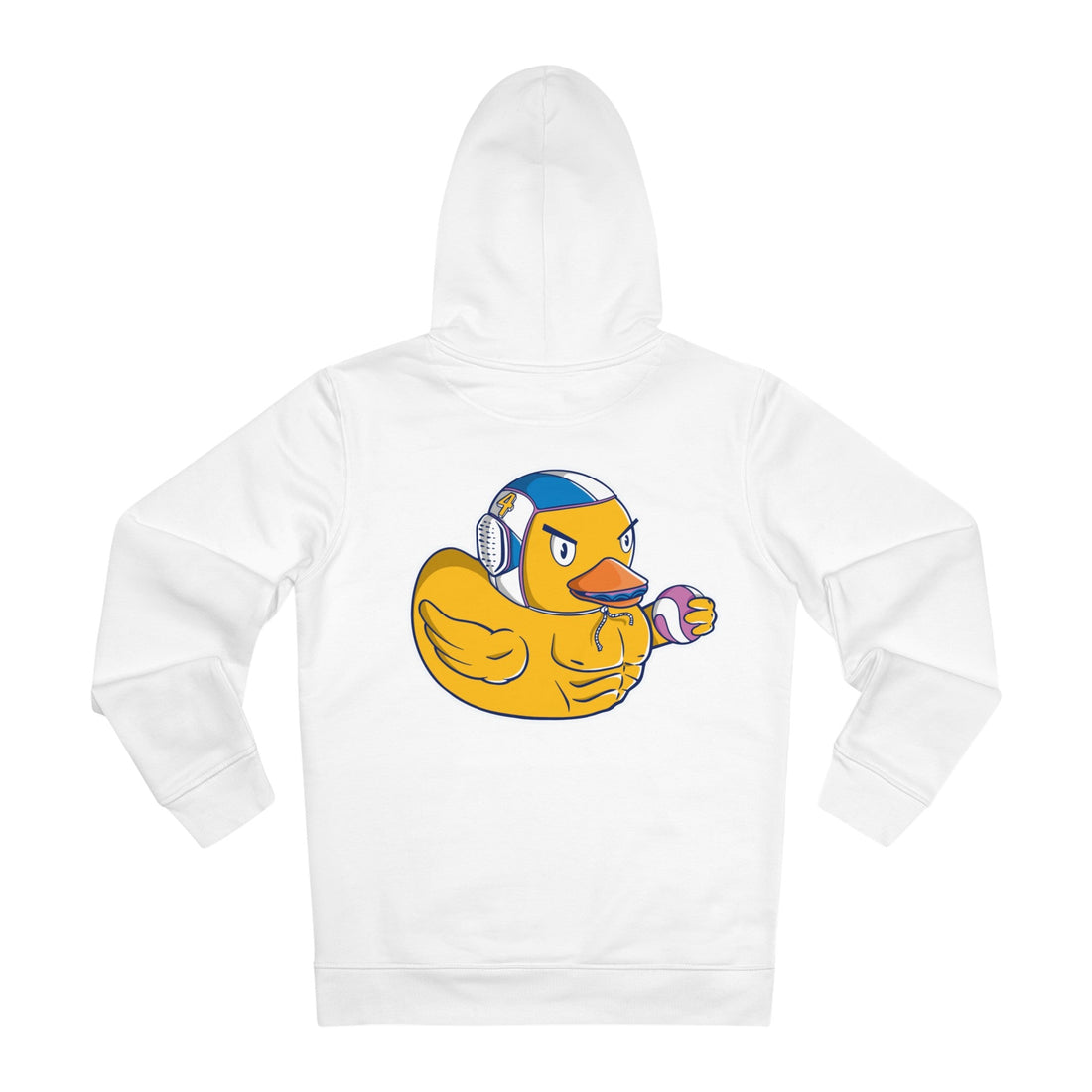 Printify Hoodie White / S Water Polo swimmer - Rubber Duck - Hoodie - Back Design