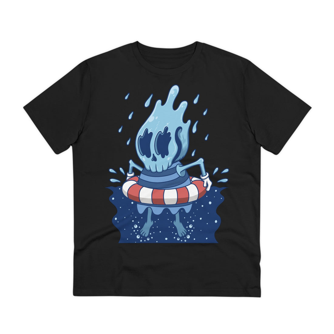 Printify T-Shirt Black / 2XS Water Skull - Streetwear - I´m Fine - Front Design