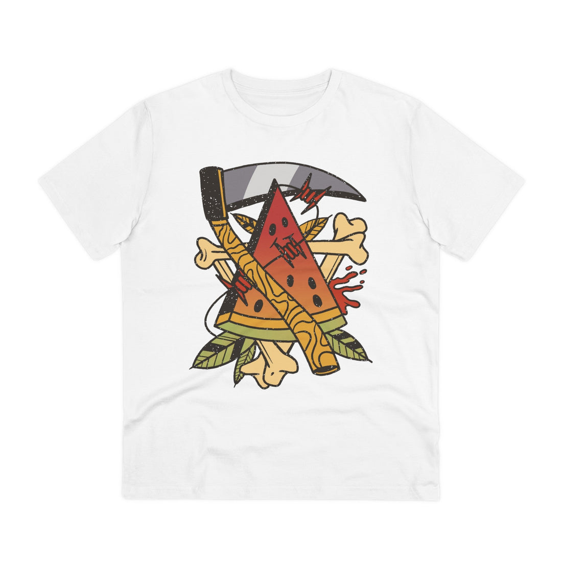 Printify T-Shirt White / 2XS Watermelon and Weapon - Old School Tattoo - Front Design