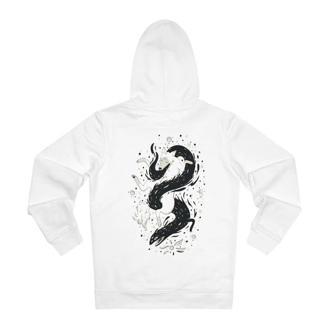 Printify Hoodie White / S Wolves Fight - Magical Wolf - Hoodie - Back Design