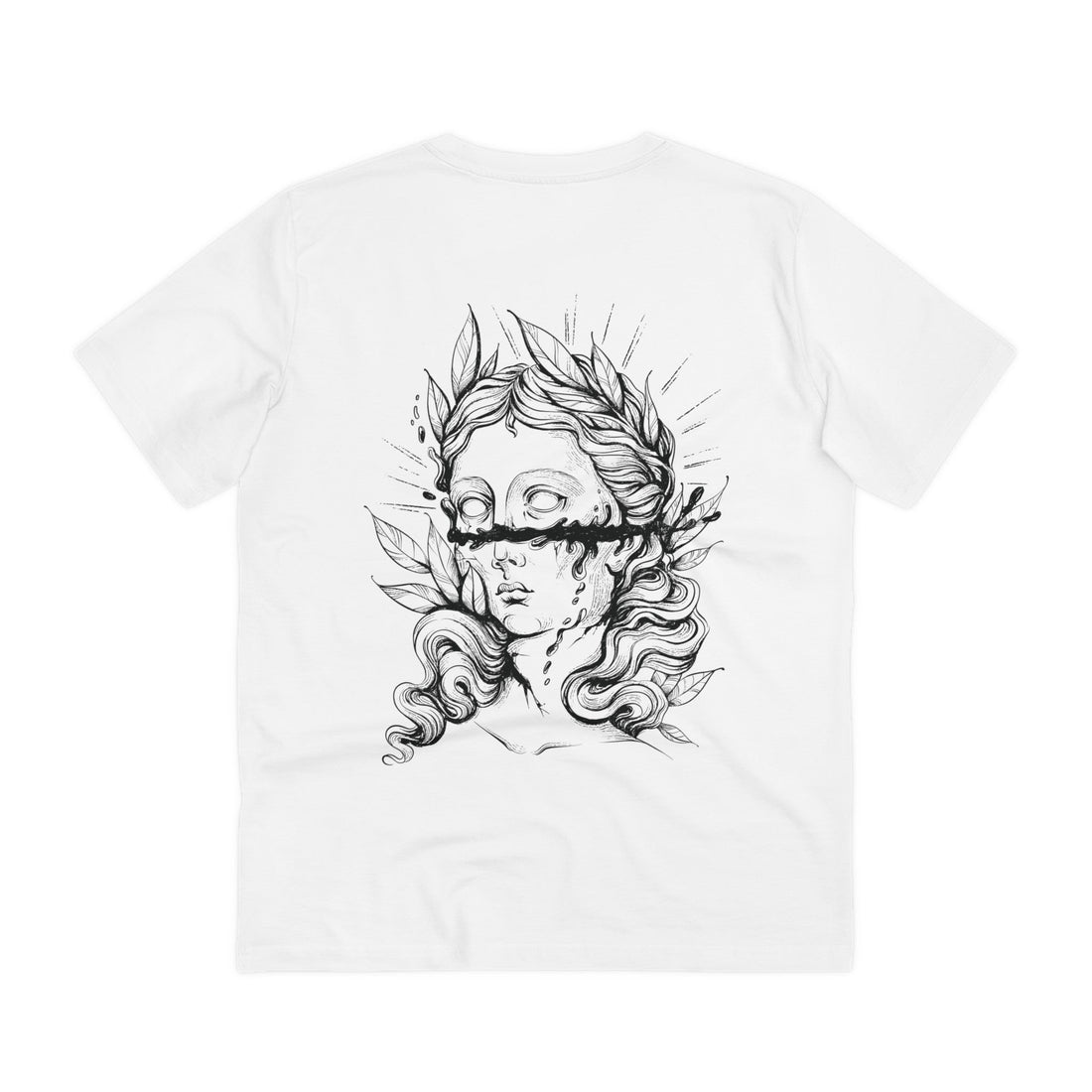 Printify T-Shirt White / 2XS Woman Dark Greek - Hand Drawn Dark Gothic - Back Design